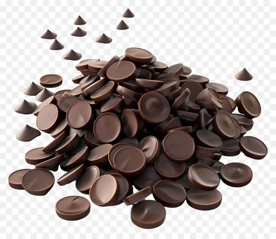 Lascas De Chocolate，Escuro PNG