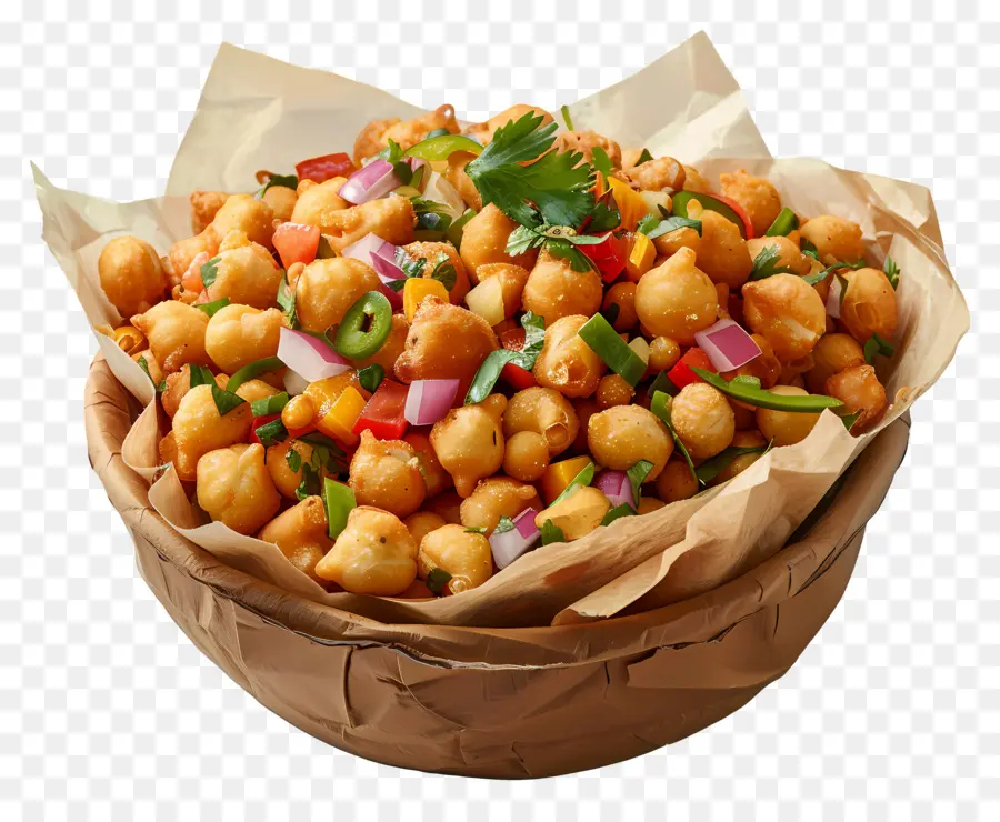 Tigela De Chana Chaat，Salada De Grão De Bico PNG