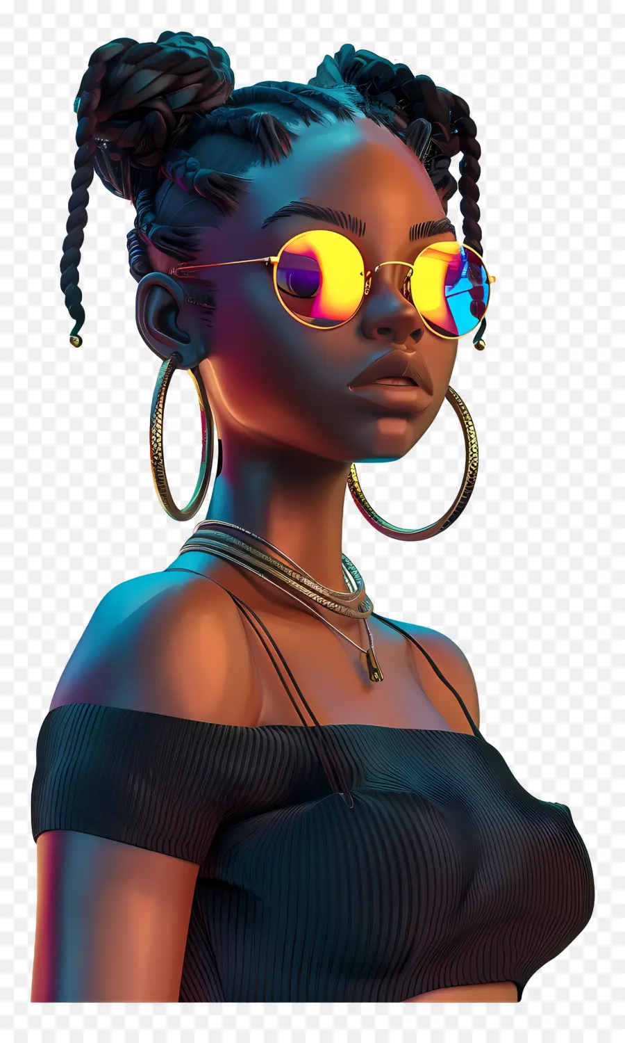 Mulher Negra，Mulher Elegante PNG