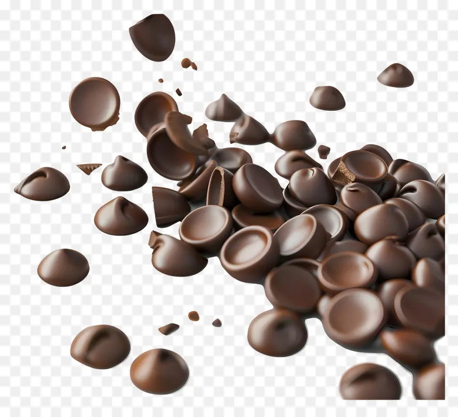 Lascas De Chocolate，Escuro PNG