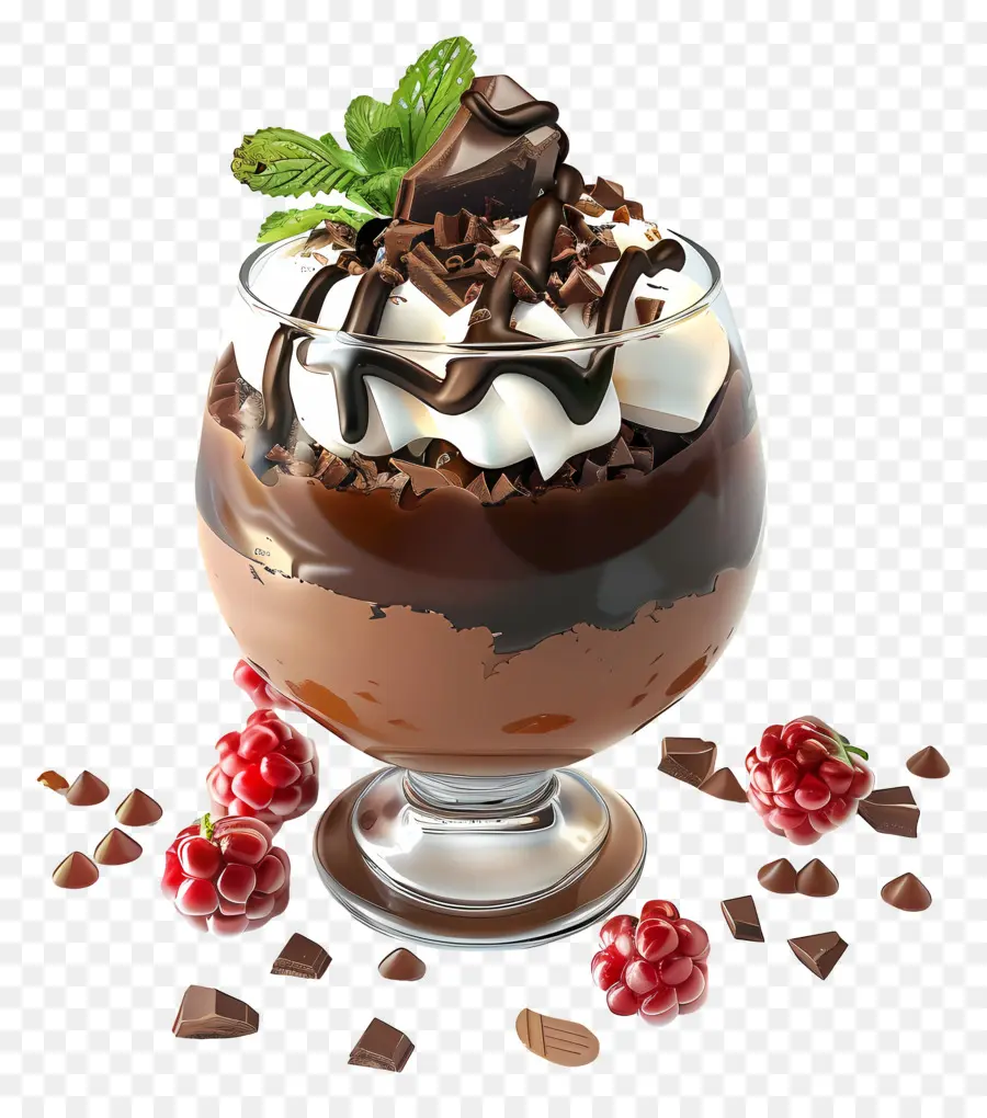 Parfait De Chocolate，Sobremesa De Chocolate PNG