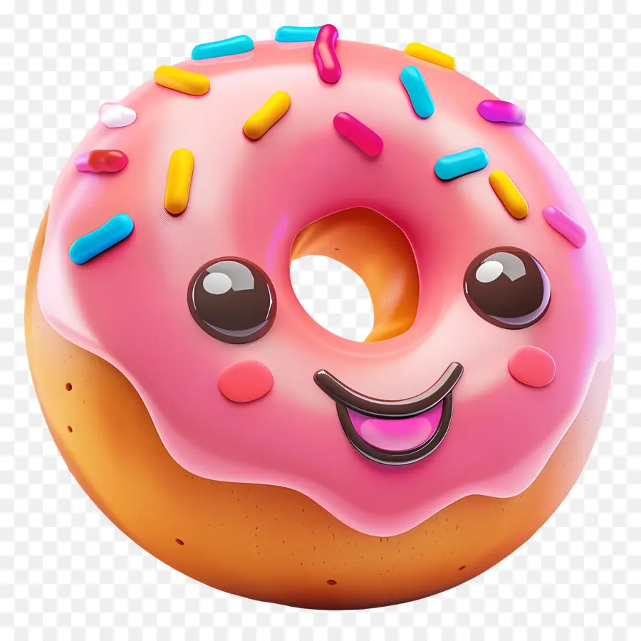 Rosquinha Fofa，Rosquinha Sorridente PNG