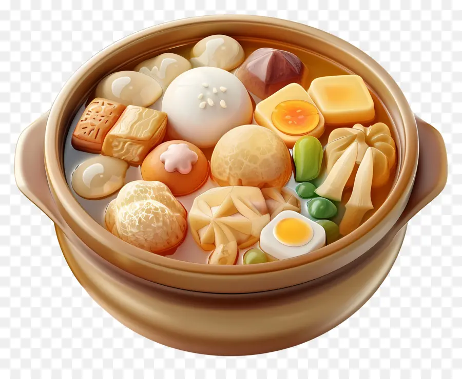 Sopa Oden，Comida Na Panela PNG