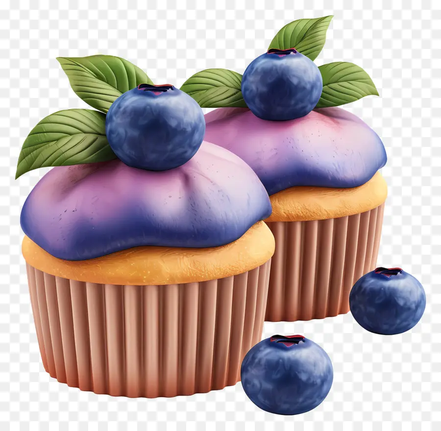 Muffins De Mirtilo，Cupcakes De Mirtilo PNG