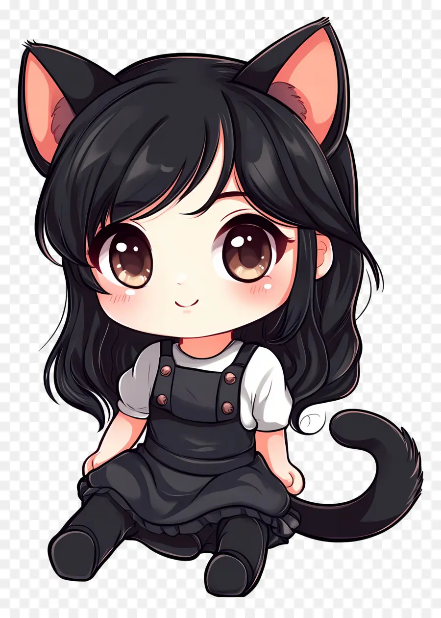 Garota Gato，Garota Gato Chibi PNG