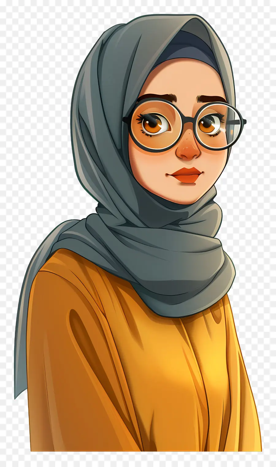 Menina Hijab Dos Desenhos Animados，Garota Com Hijab PNG