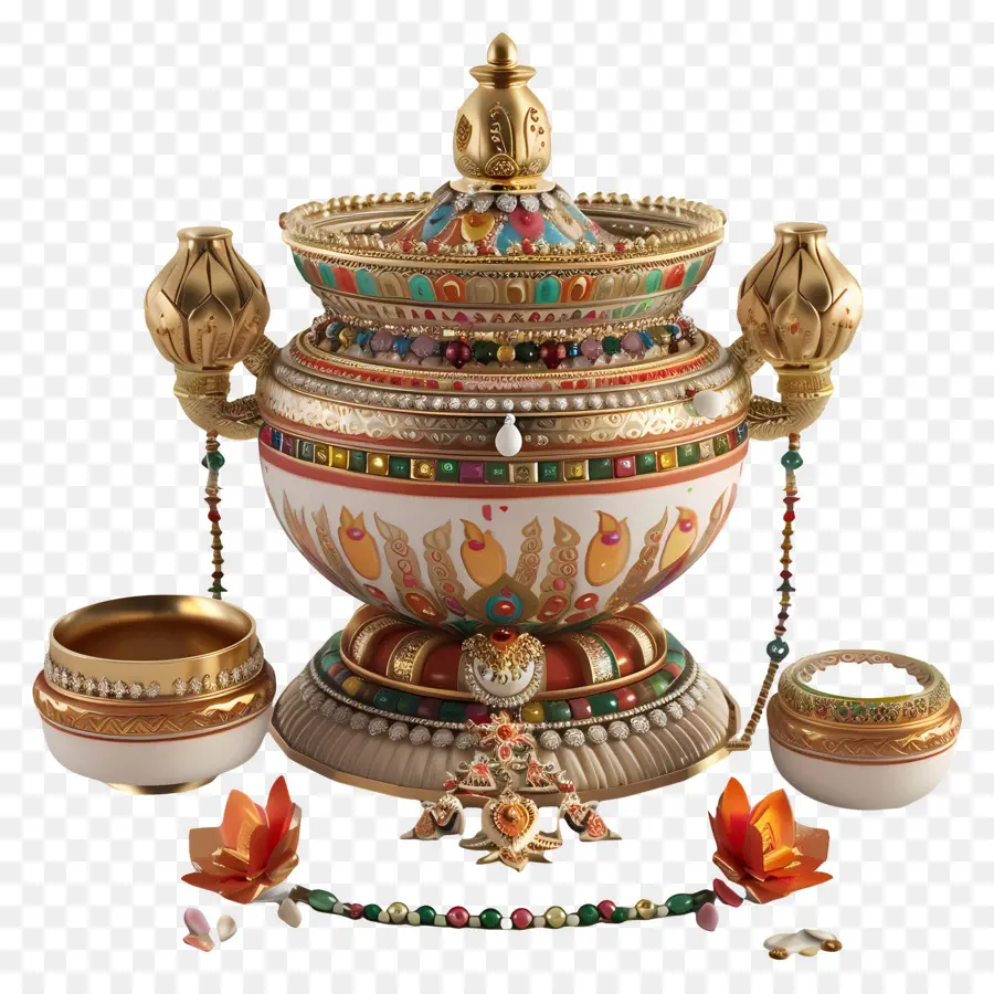 Puja Kalash，Pote Decorativo PNG