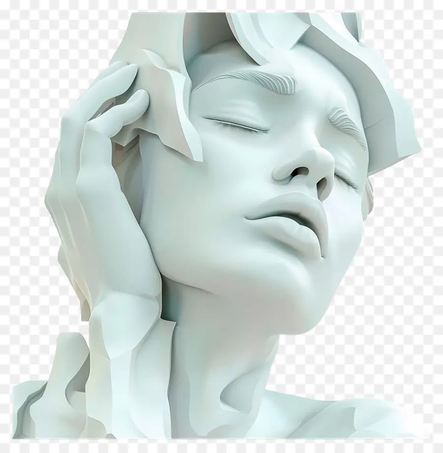 Mulher Chorando，Escultura PNG