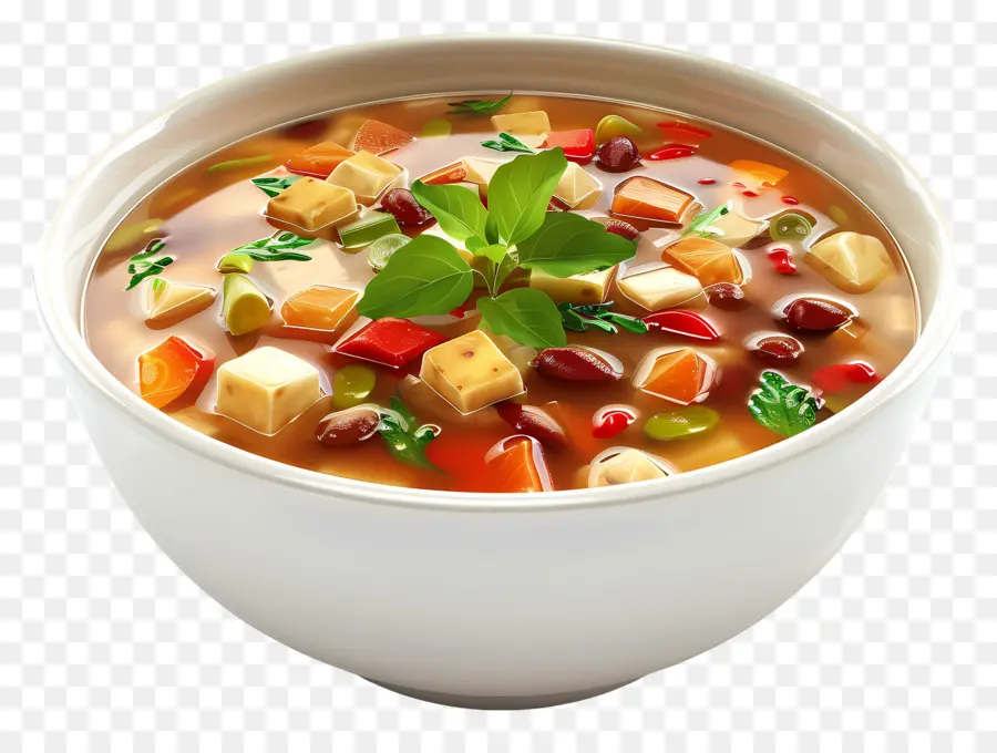 Sopa Minestrone，Tigela De Sopa PNG