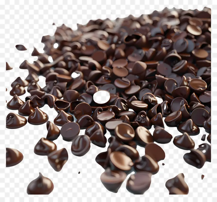 Lascas De Chocolate，Escuro PNG