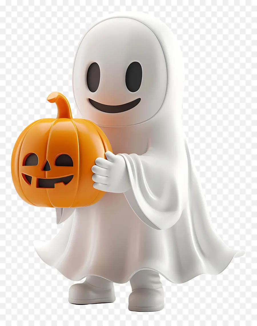 Fantasma Segurando Abóbora，Fantasma PNG