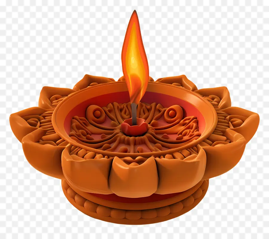 Diwali Diya，Diya Colorido PNG