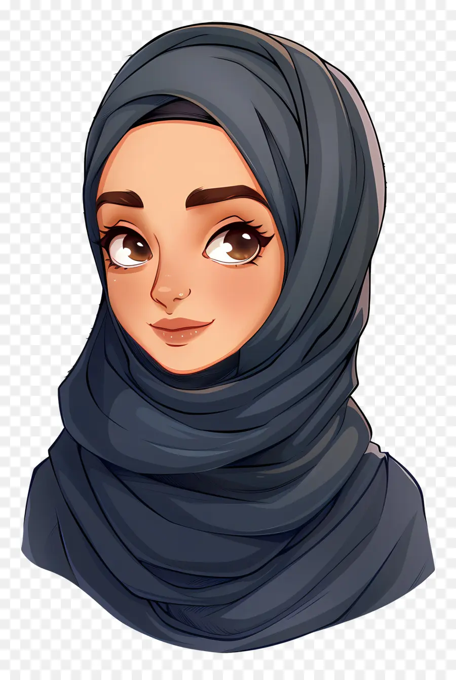 Menina Hijab Dos Desenhos Animados，Garota Em Hijab PNG