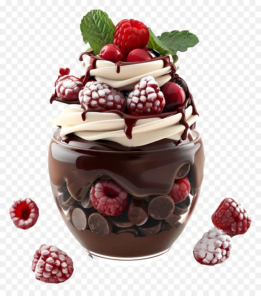 Parfait De Chocolate，Sobremesa PNG