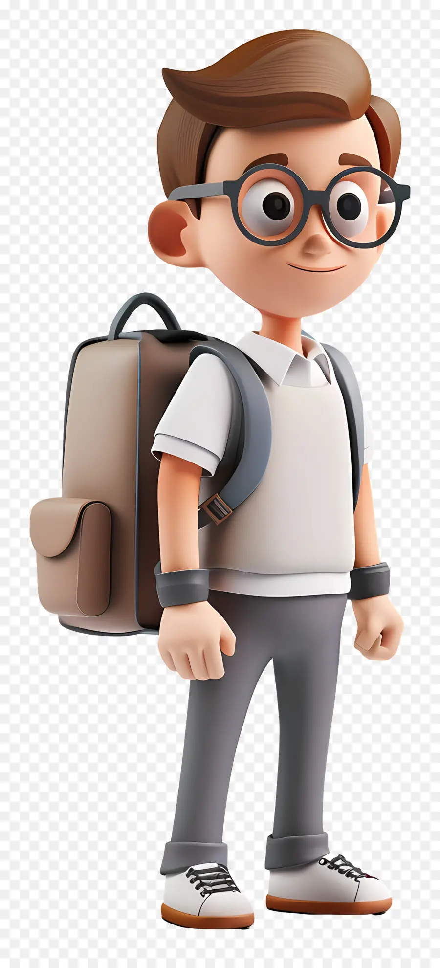 Aluno Da Escola，Menino Com Mochila PNG