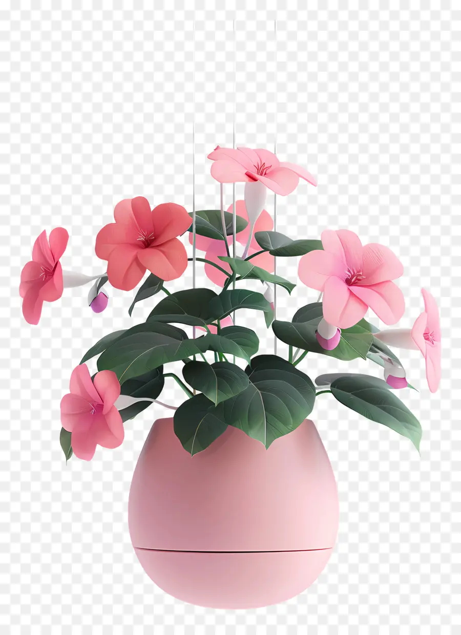 Planta Florescendo Pendurada，Vaso De Flores PNG