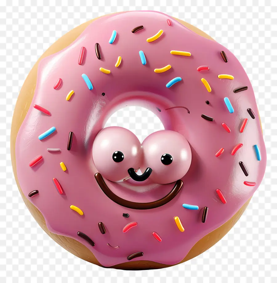 Rosquinha Fofa，Rosquinha Sorridente PNG