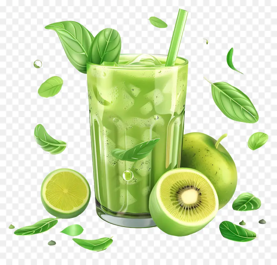 Smoothies Verdes，Batido Verde PNG