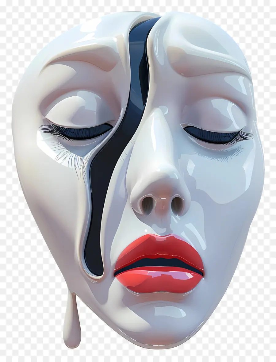 Mulher Chorando，Máscara Facial PNG