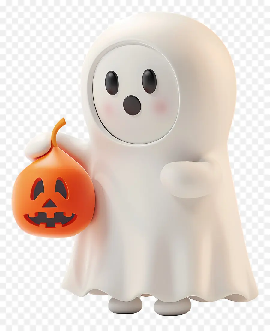 Fantasma Segurando Abóbora，Fantasma Com Abóbora PNG