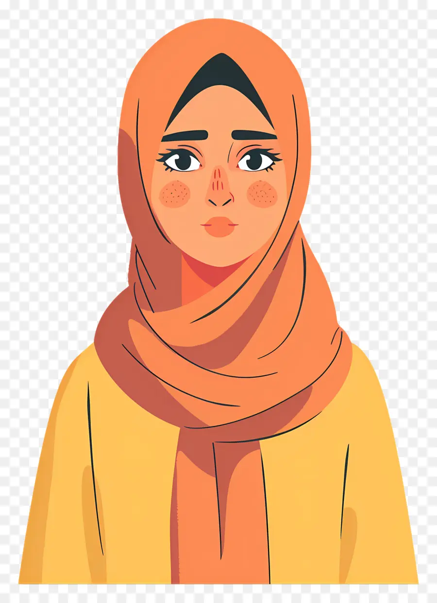 Menina Hijab Dos Desenhos Animados，Mulher Em Hijab PNG