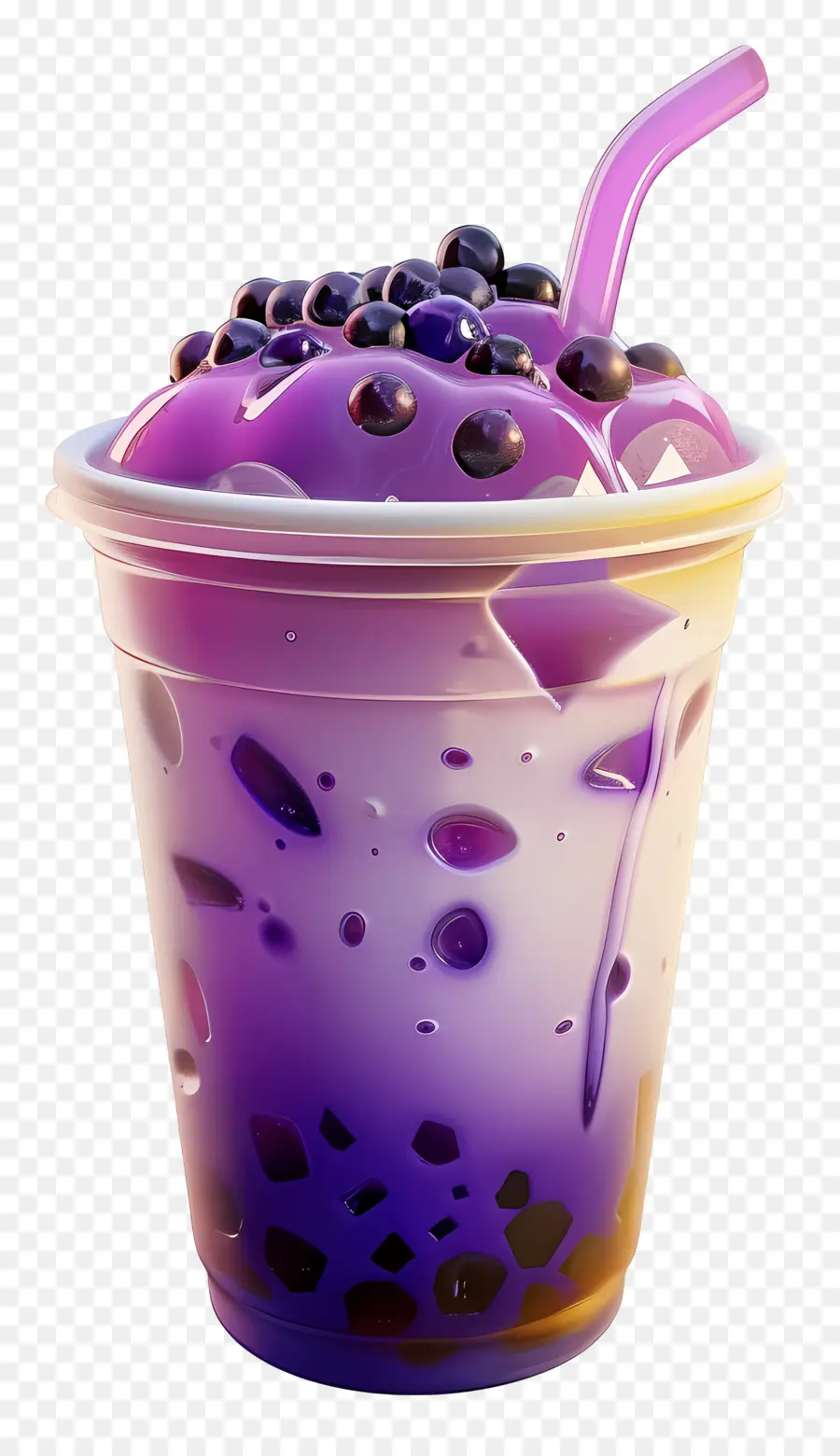 Chá De Bolha De Taro，Chá De Bolhas Roxo PNG