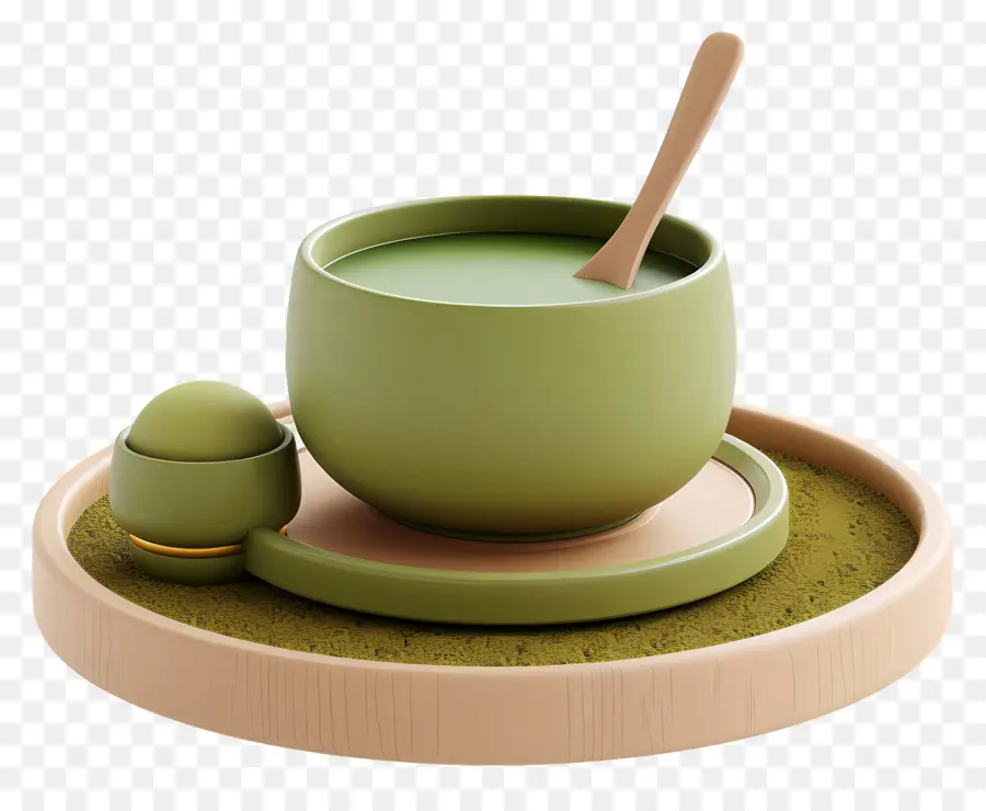 Chá Matcha，Jogo De Chá Verde PNG