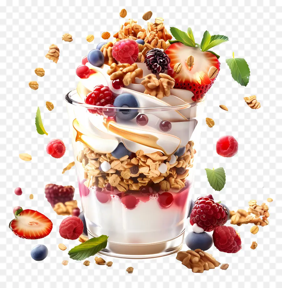 Parfait De Iogurte，Frutas PNG