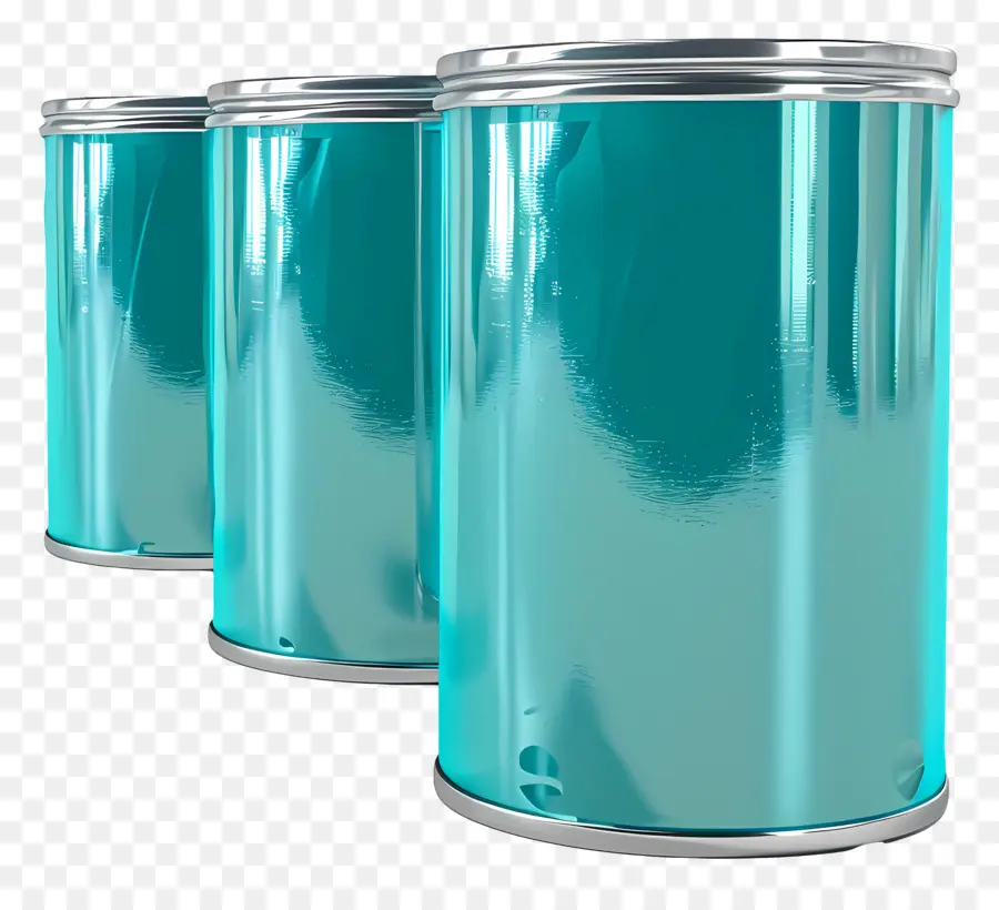 Comida Enlatada，Latas Azuis PNG