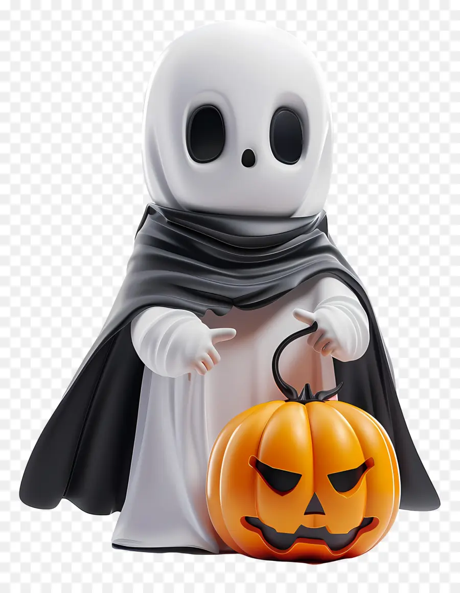 Fantasma Segurando Abóbora，Fantasma PNG