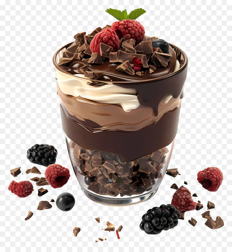 Parfait De Chocolate，Sobremesa De Chocolate PNG