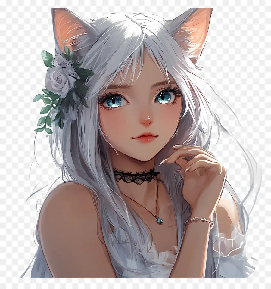 Garota Gato，Garota Anime PNG