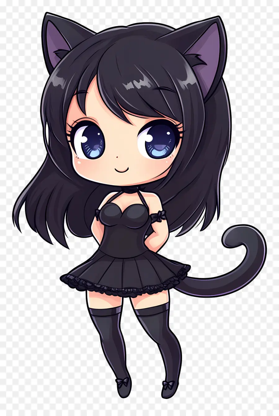 Garota Gato，Garota Gato Chibi PNG