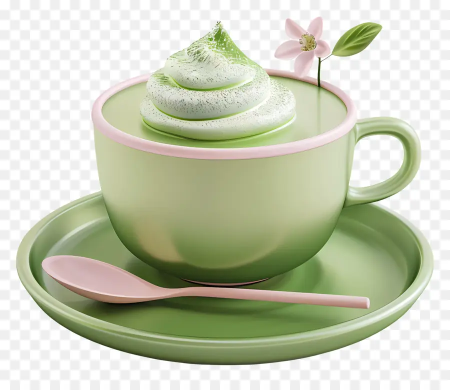 Chá Matcha，Xícara De Chá Verde PNG