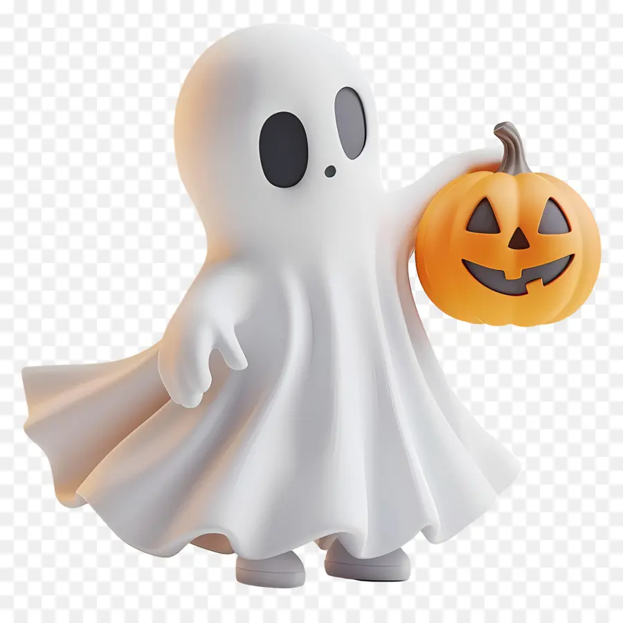 Fantasma Segurando Abóbora，Fantasma PNG