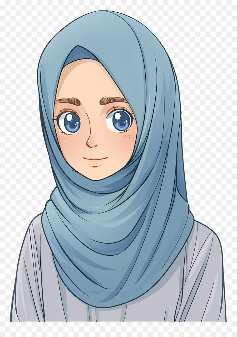 Menina Hijab Dos Desenhos Animados，Garota Em Hijab PNG