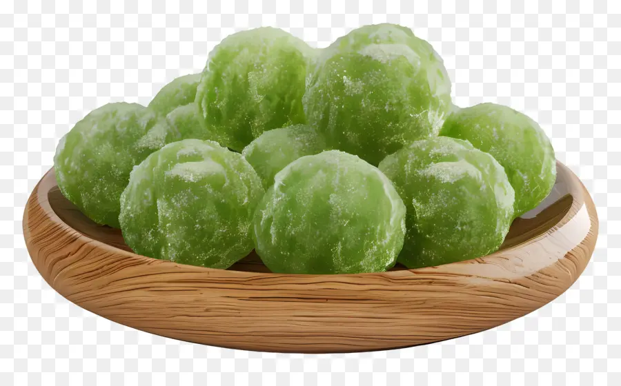 Klépon，Doces Verdes PNG