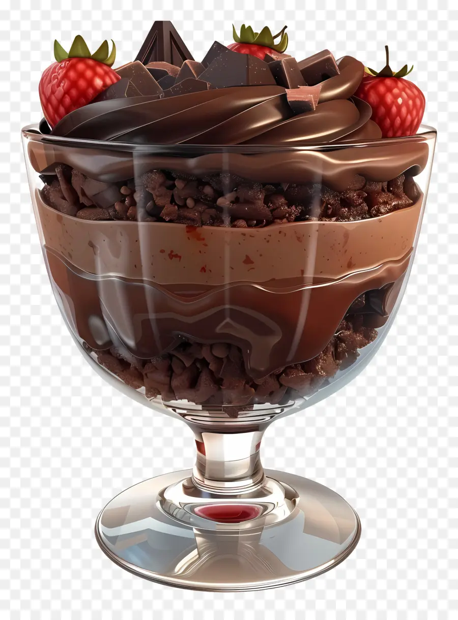 Parfait De Chocolate，Sobremesa De Chocolate PNG