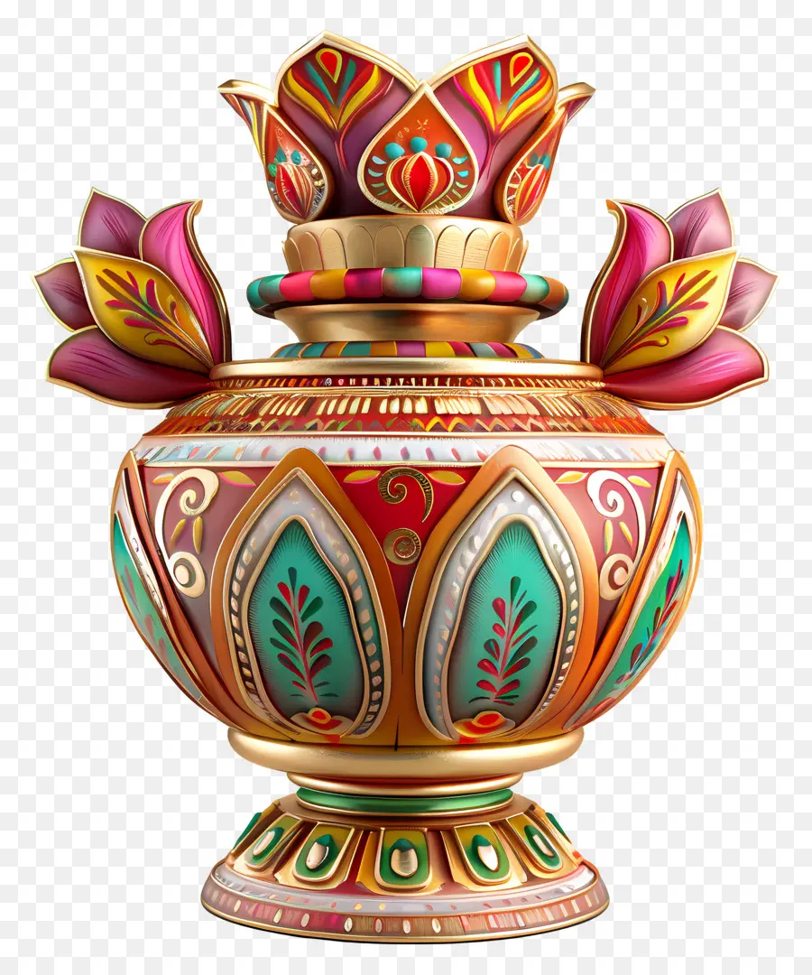 Puja Kalash，Vaso Decorativo PNG