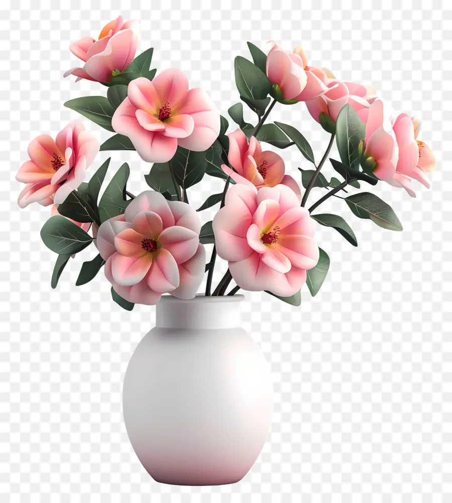 Flores Em Vaso，Vaso De Flores PNG