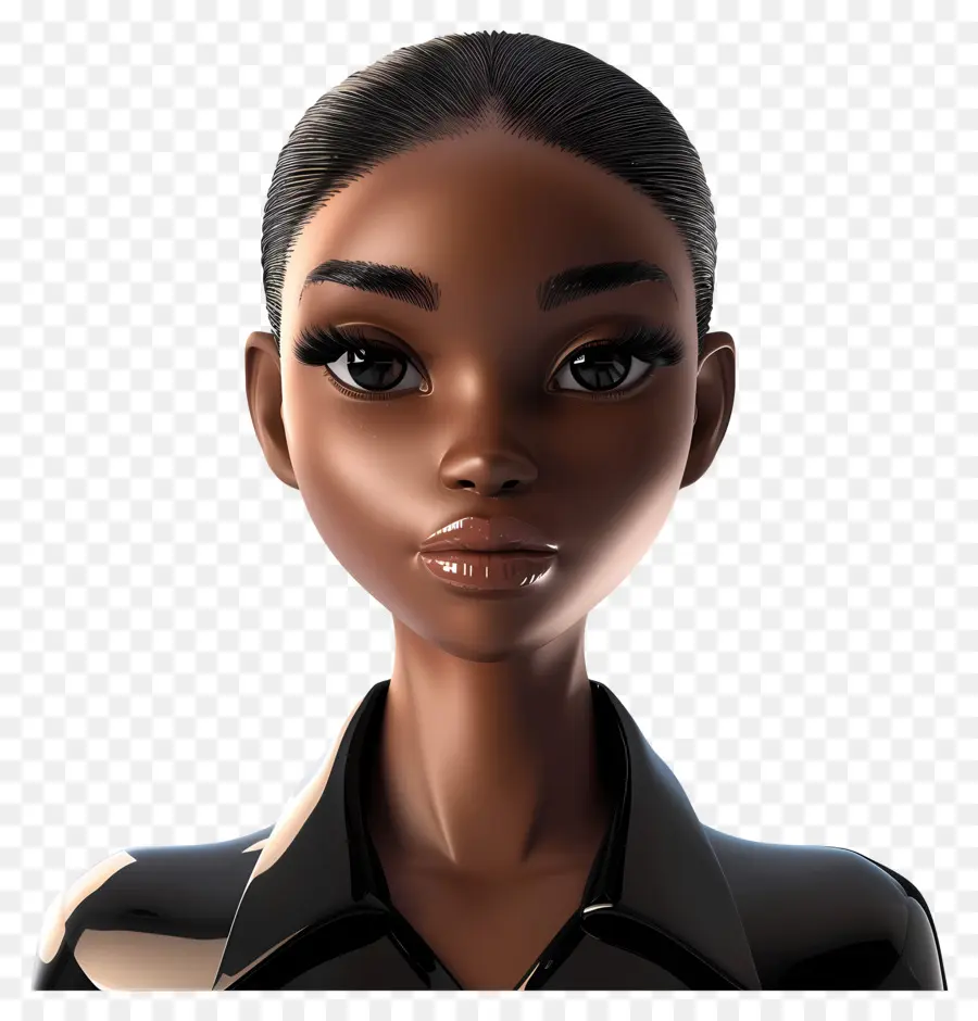 Mulher Negra，Personagem Animado PNG