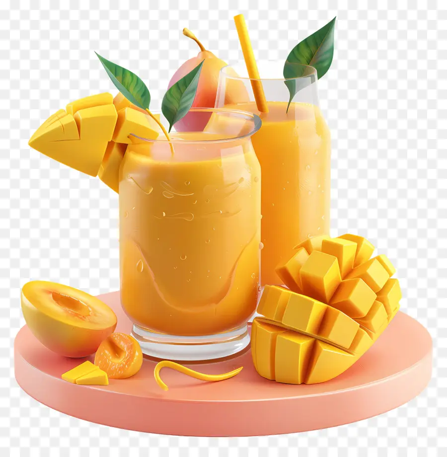 Smoothies De Manga，Batido De Manga PNG