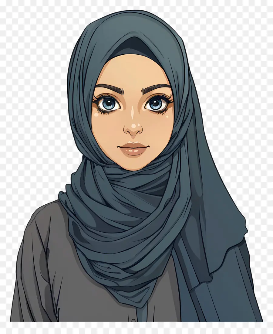 Menina Hijab Dos Desenhos Animados，Garota Em Hijab PNG