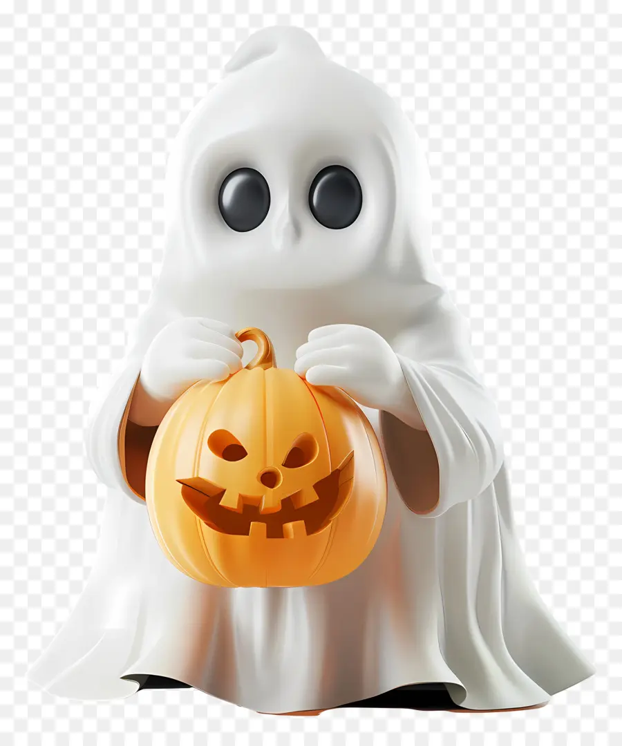 Fantasma Segurando Abóbora，Fantasma PNG