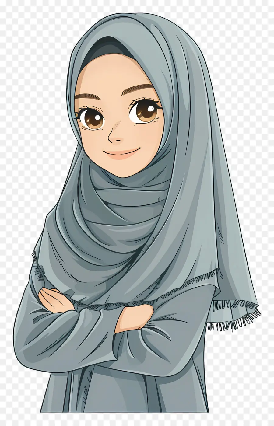 Menina Hijab Dos Desenhos Animados，Garota Em Hijab PNG