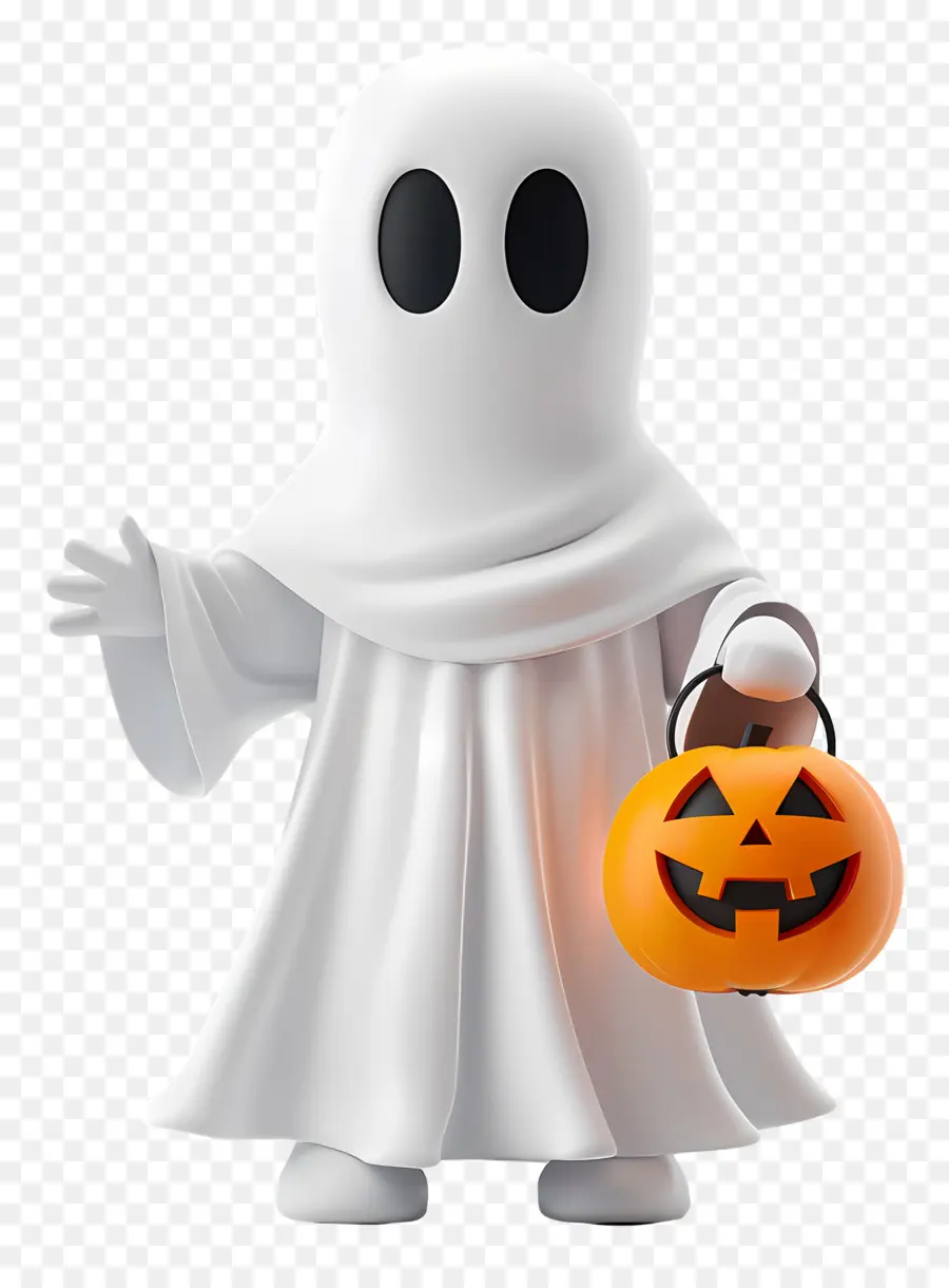 Fantasma Segurando Abóbora，Fantasma PNG