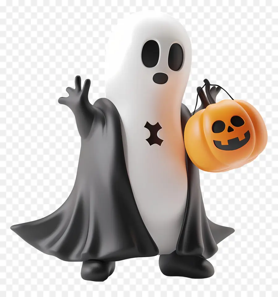 Fantasma Segurando Abóbora，Fantasma Com Abóbora PNG