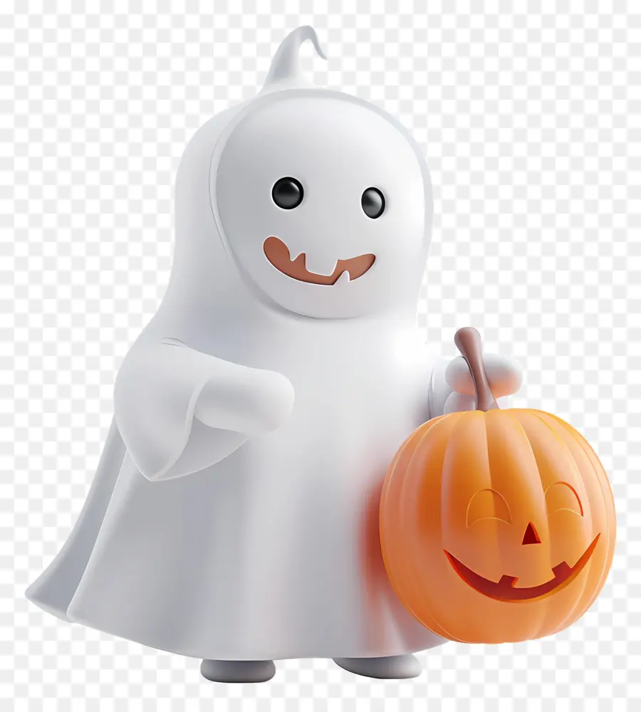 Fantasma Segurando Abóbora，Fantasma PNG