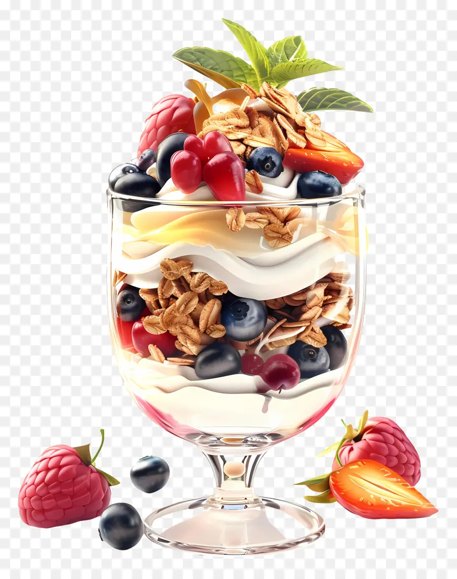 Parfait De Iogurte，Parfait De Frutas PNG