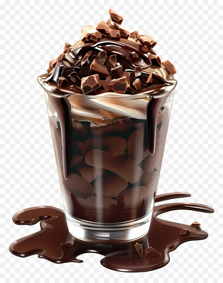 Parfait De Chocolate，Batido De Chocolate PNG